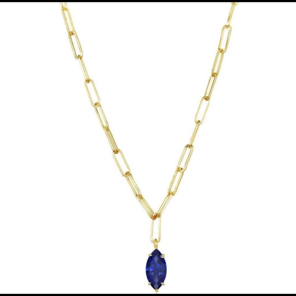 Blue Sapphire Bradshaw Necklace by Melinda Maria